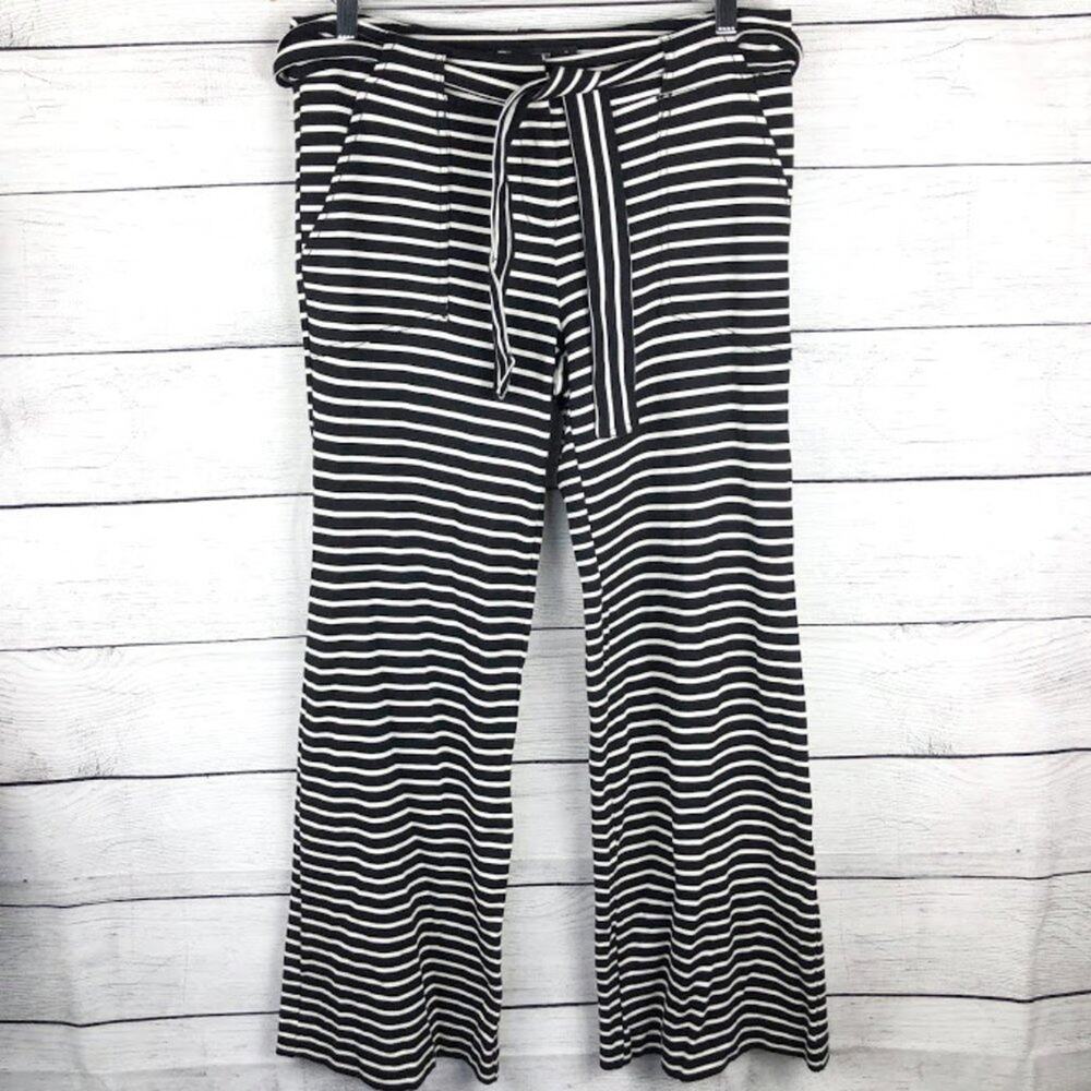 New York & Co Stretch Knit Striped Wide Leg Pant 4 - Picture 2 of 12